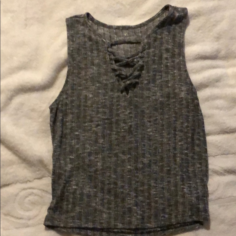 American eagle gray cotton tank top